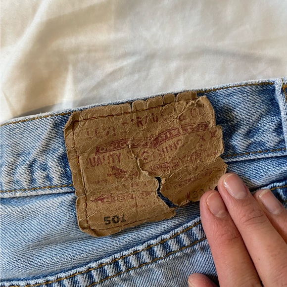 Blue Vintage Levi Jean Shorts - Picture 3 of 3